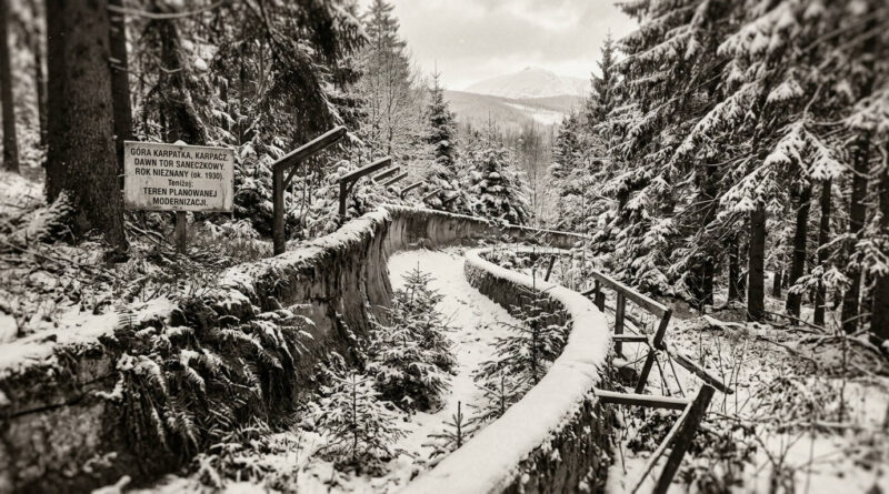 Dawny tor saneczkowy w Karpaczu na Górze Karpatka